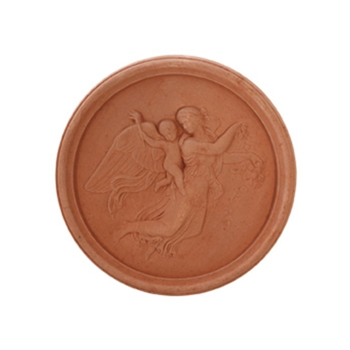 Pannello tondo giorno in terracotta