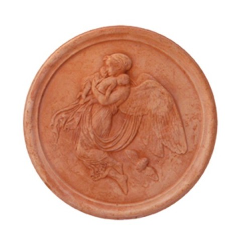 Pannello tondo notte in terracotta