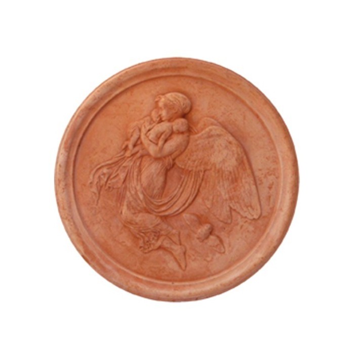 Pannello tondo notte in terracotta