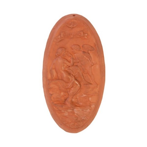 Pannello Cupido in terracotta
