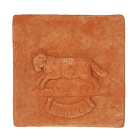 Pannello segno zodiacale Ariete in terracotta | Terrecotte Cestenoli