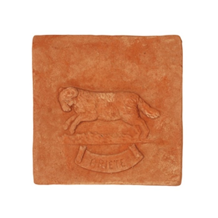 Pannello segno zodicale Ariete in terracotta