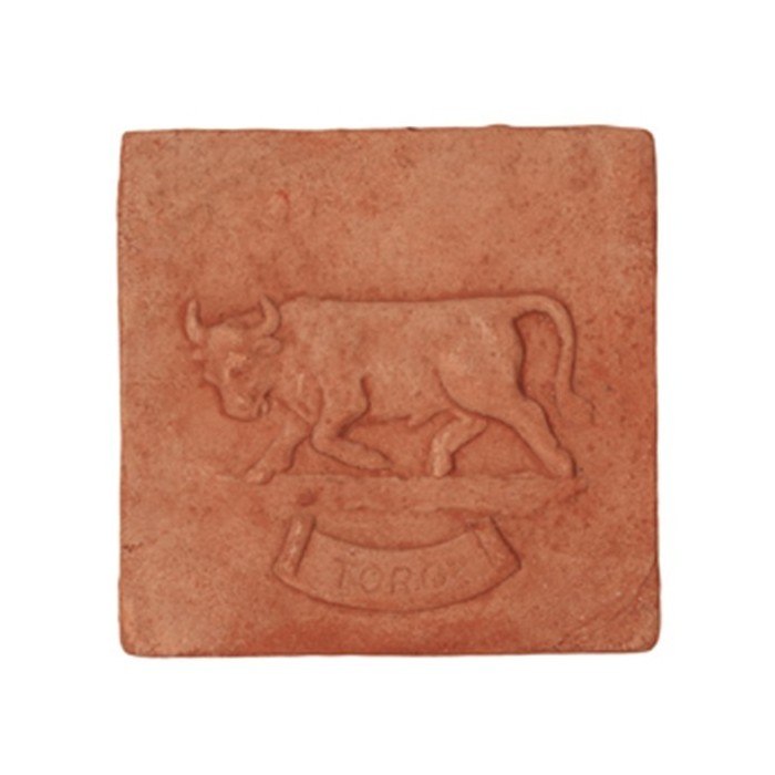 Pannello segno zodiacale Toro in terracotta | Terrecotte Cestenoli