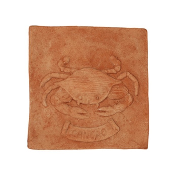 Pannello segno zodicale Cancro in terracotta