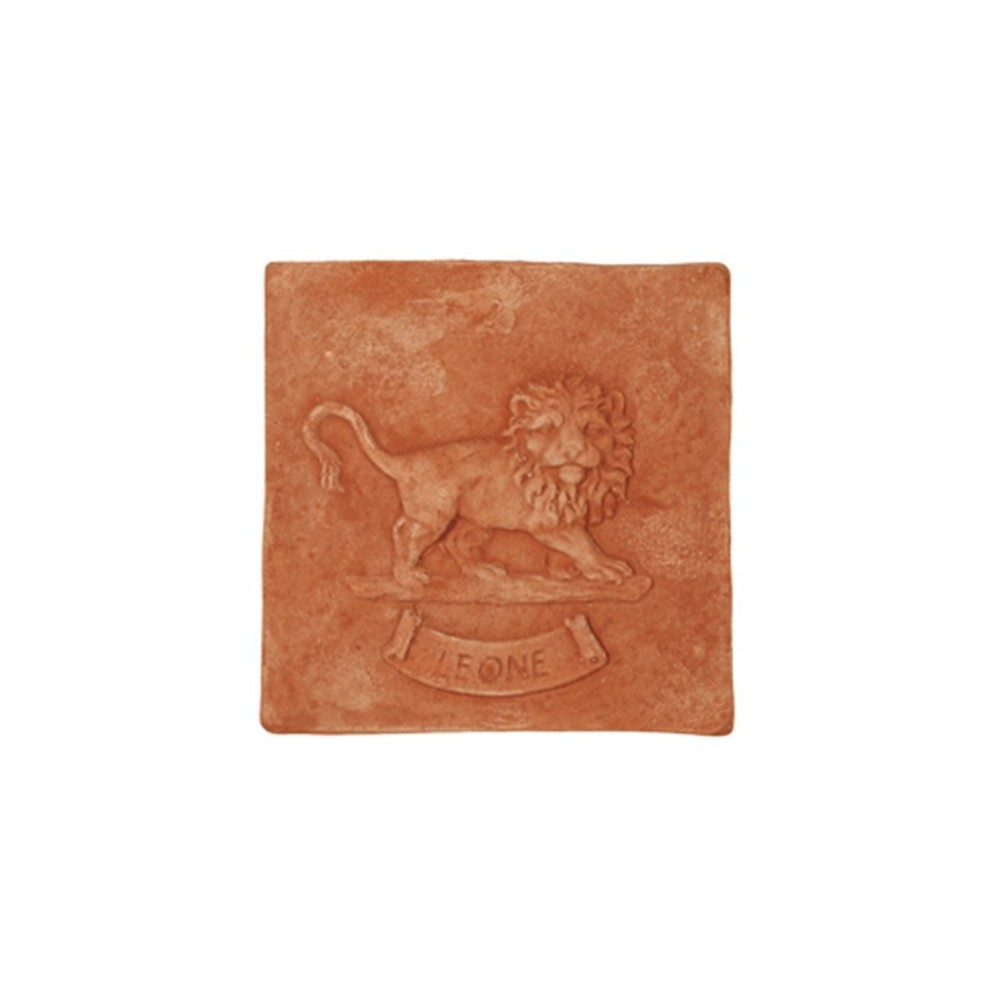 Pannello segno zodicale Leone in terracotta