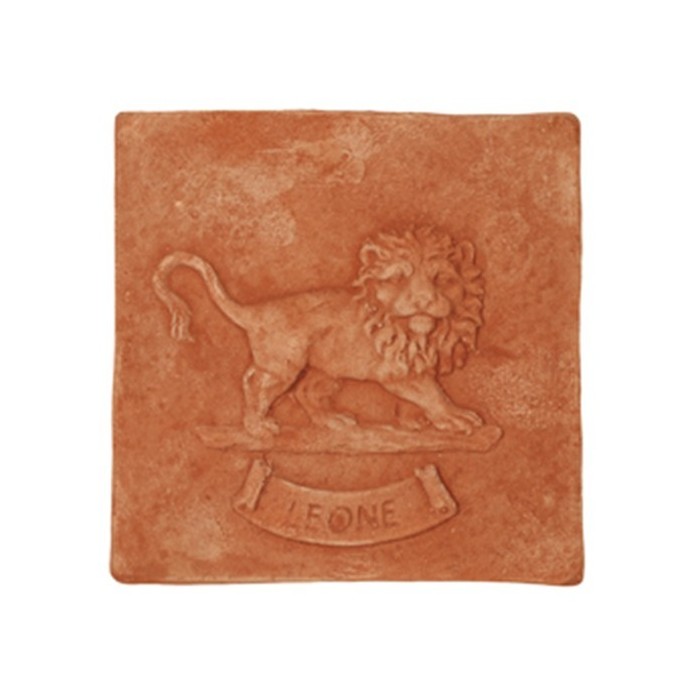 Pannello segno zodicale Leone in terracotta