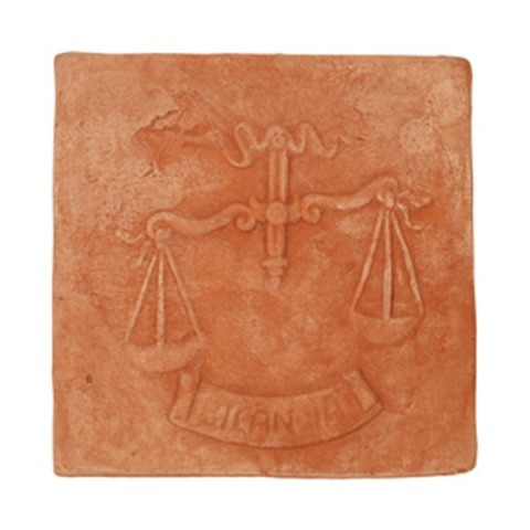 Pannello segno zodicale Bilancia in terracotta | Terrecotte Cestenoli