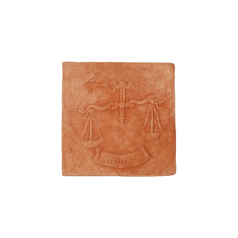 Pannello segno zodicale Bilancia in terracotta | Terrecotte Cestenoli
