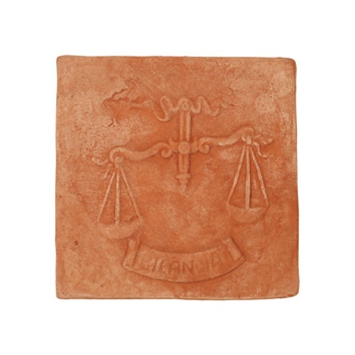 Pannello segno zodicale Bilancia in terracotta
