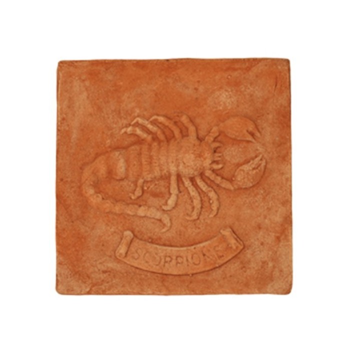 Pannello segno zodiacale Scorpione in terracotta | Terrecotte Cestenoli
