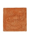 Pannello segno zodicale Scorpione in terracotta