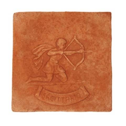 Pannello segno zodicale Saggittario in terracotta