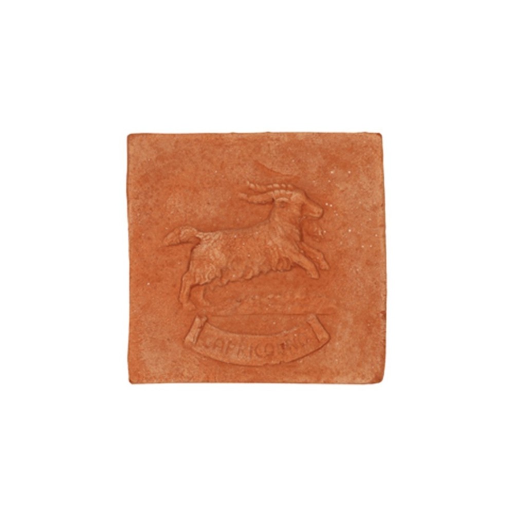 Pannello segno zodicale Capricorno in terracotta