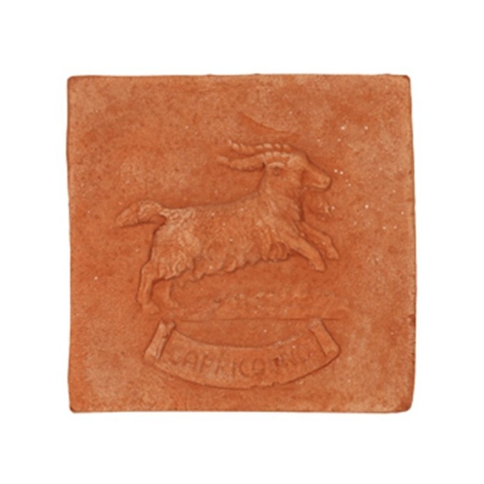 Pannello segno zodicale Capricorno in terracotta