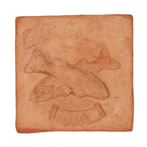 Pannello segno zodicale Pesci in terracotta
