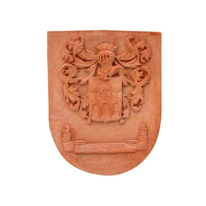 Stemma lavorato in terracotta