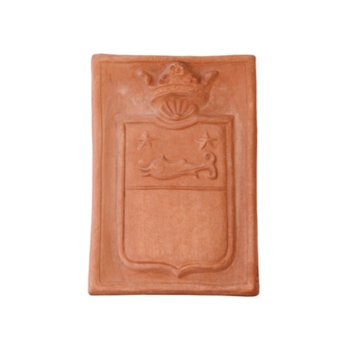 Stemma con pesciolino in terracotta