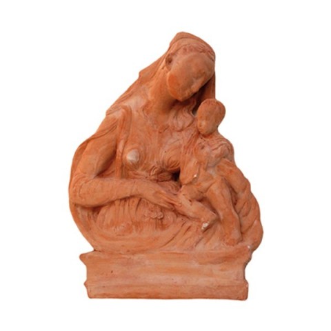 Madonna con bambino in terracotta