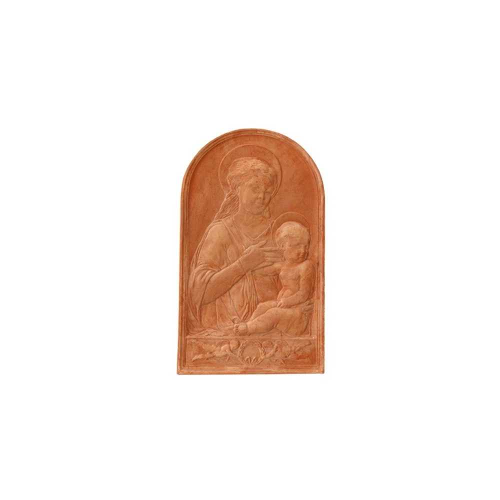 Madonna con bambino scuola Raffaello in terracotta