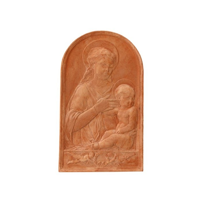Madonna con bambino scuola Raffaello in terracotta