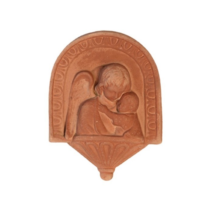 Angelo con bambino in terracotta