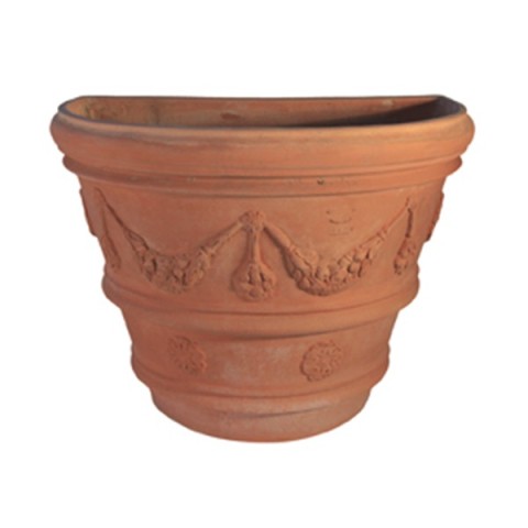 Vaso a Parete Festonato in Terracotta d'Impruneta
