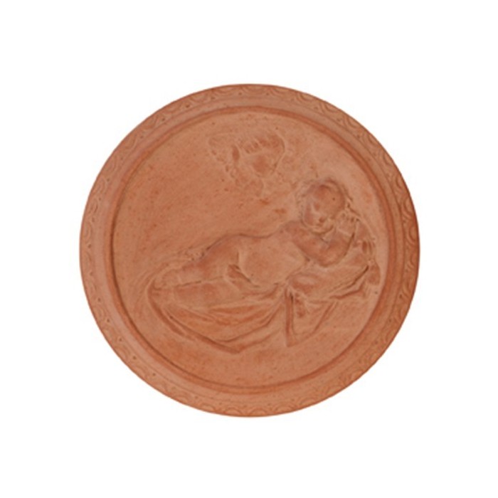 Tondo con putti in terracotta