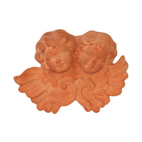 Coppia di angeli in terracotta