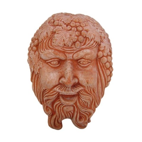 Maschera Bacco in Terracotta | Terrecotte Cestenoli