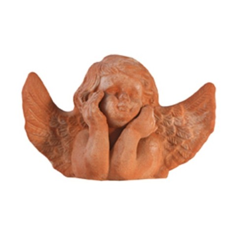 Angelo pensatore in terracotta
