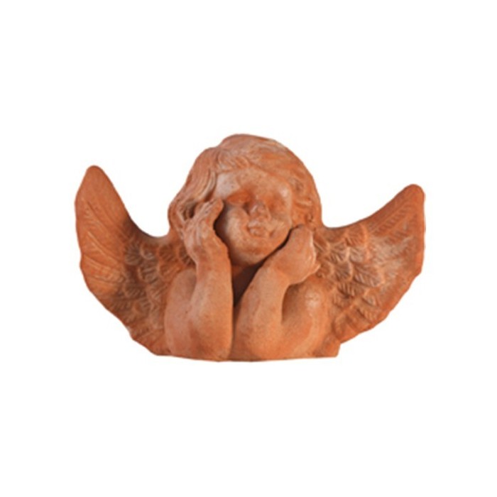 Angelo pensatore in terracotta