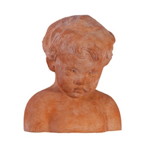 Busto bambino piccolo in terracotta