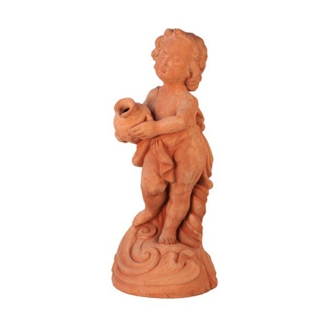 Putto con anfora in terracotta | Terrecotte Cestenoli