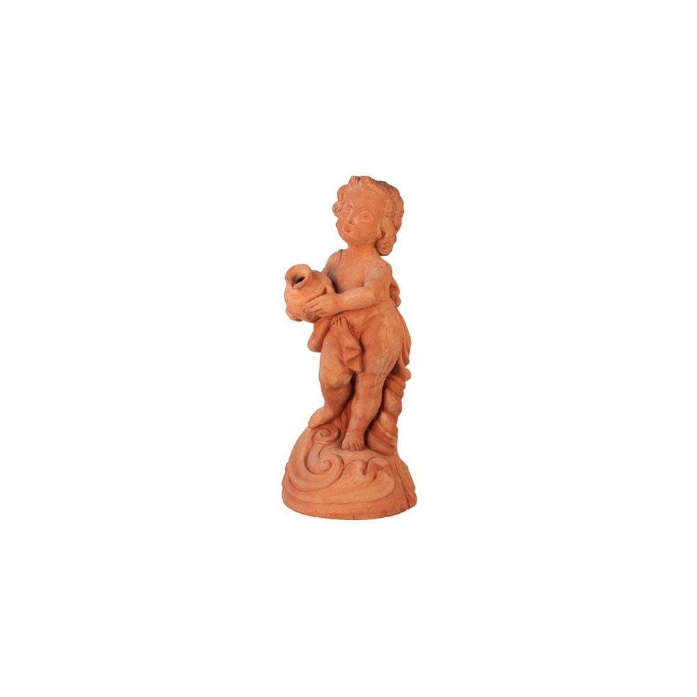 Putto con anfora in terracotta | Terrecotte Cestenoli
