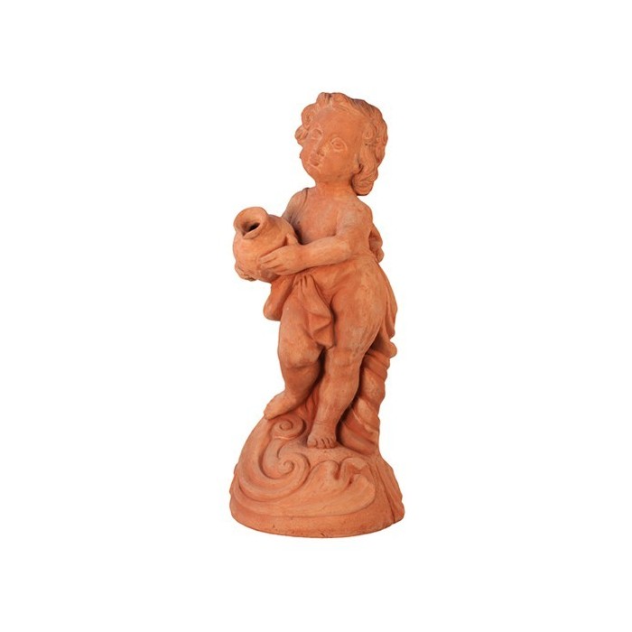 Putto con anfora in terracotta | Terrecotte Cestenoli