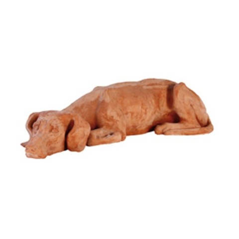 Cane sdraiato in terracotta | Terrecotte Cestenoli