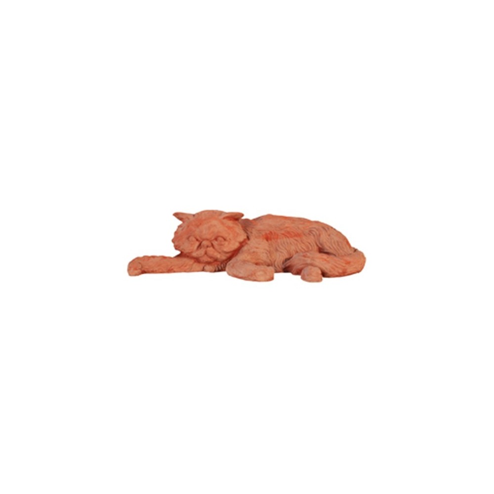 Gatto sdraiato in terracotta | Terrecotte Cestenoli
