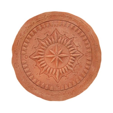 Compass Rose in terracotta