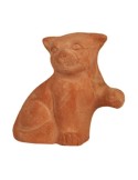 Gatto con zampa alzata in terracotta | Terrecotte Cestenoli