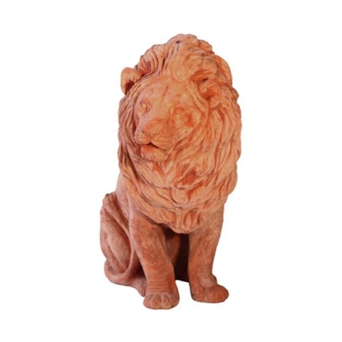 Leone seduto in terracotta