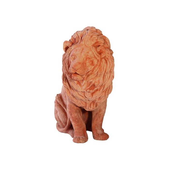 Leone seduto in terracotta