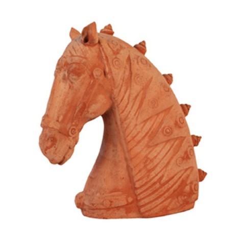 Testa di cavallo in terracotta