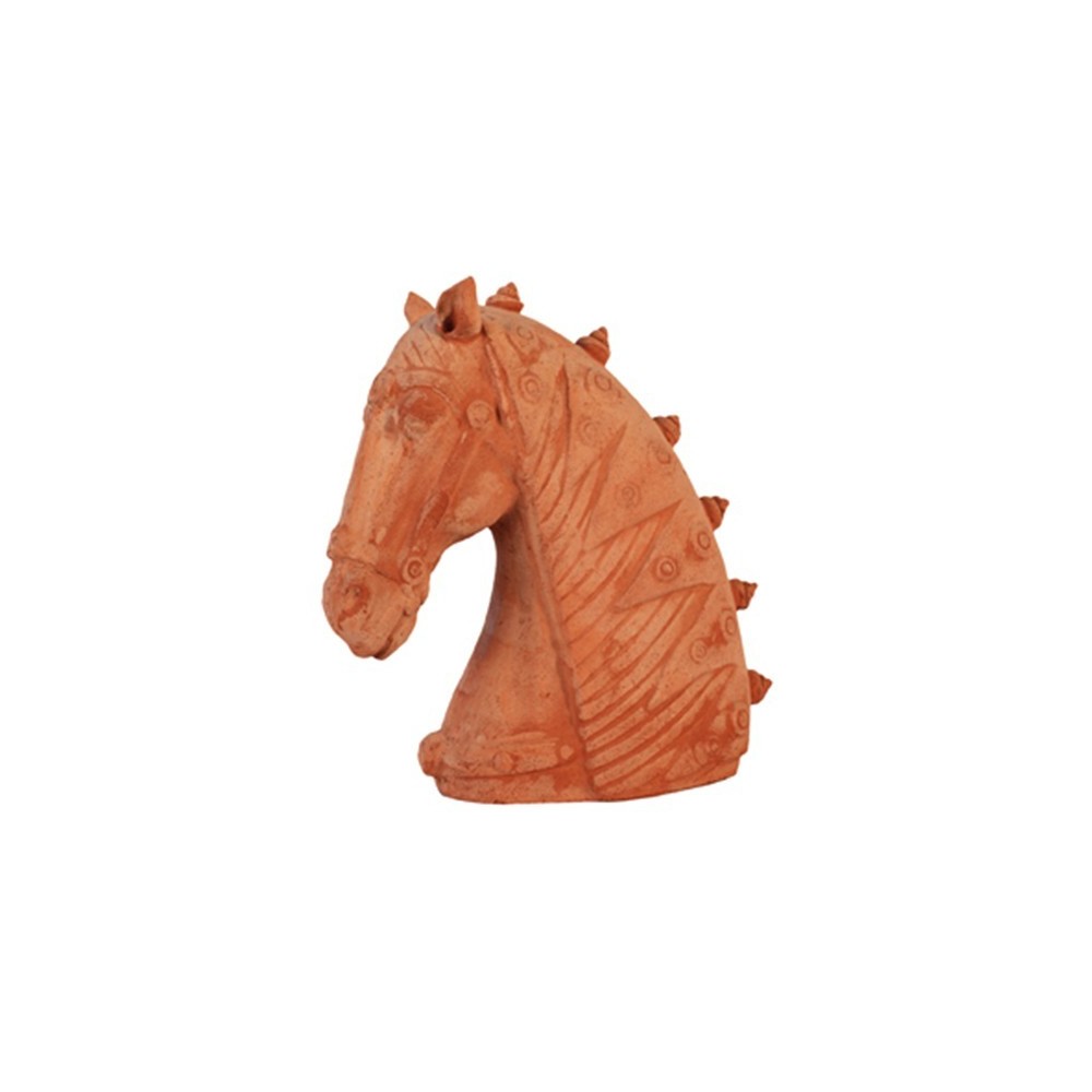 Testa di cavallo in terracotta