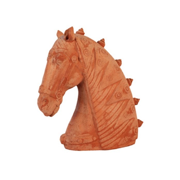 Testa di cavallo in terracotta