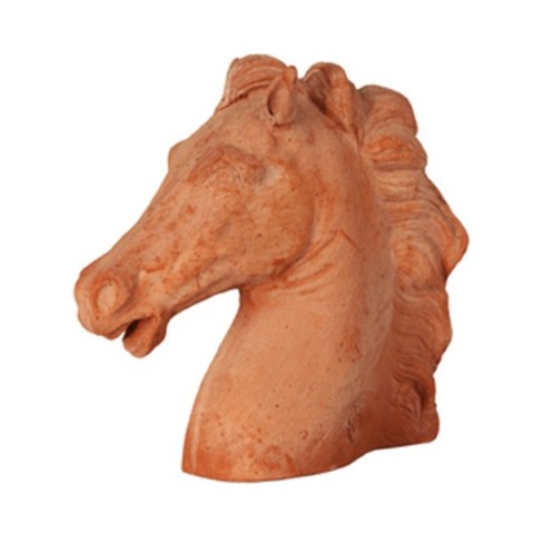 Testa di cavallo in terracotta