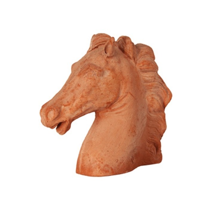 Testa di cavallo in terracotta