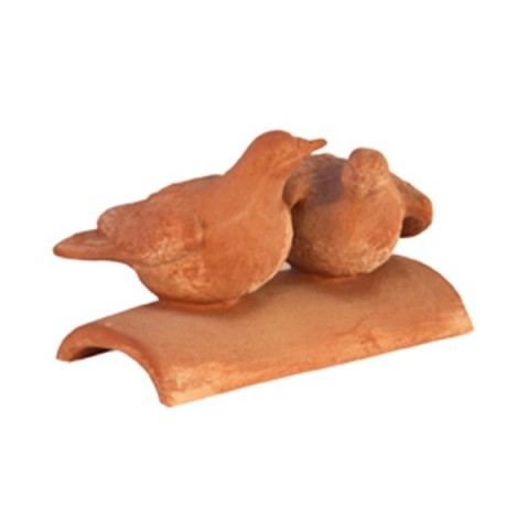 Colombe sul coppo in terracotta | Terrecotte Cestenoli