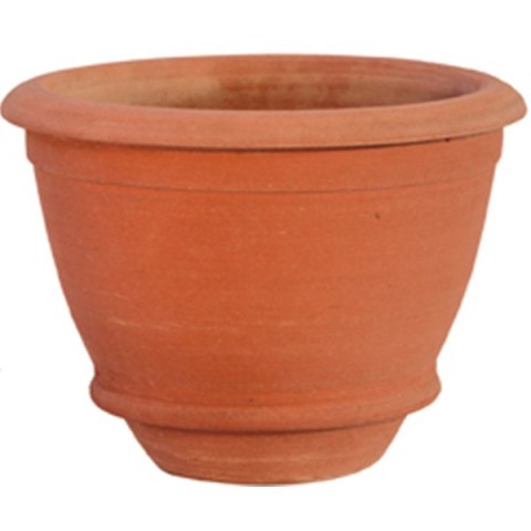Vaso tondo liscio a tornio in terracotta | Terrecotte Cestenoli