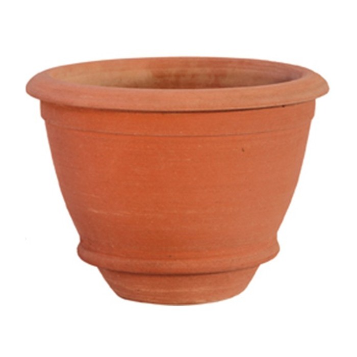 Vaso tondo liscio a tornio in terracotta | Terrecotte Cestenoli