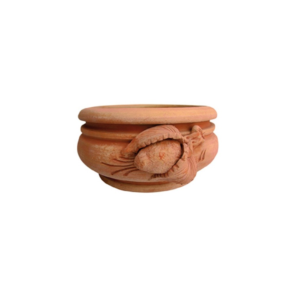 Terracotta bowl with turned lemons